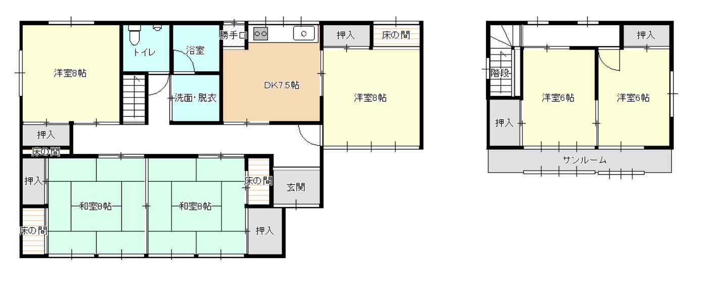 【売地】山形市大字大森(高瀬駅)　2階建　6DK